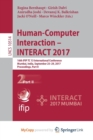 Image for Human-Computer Interaction - INTERACT 2017 : 16th IFIP TC 13 International Conference, Mumbai, India, September 25-29, 2017, Proceedings, Part II