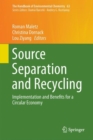Image for Source separation and recycling  : implementations and benefits for a circular economy