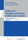 Image for PRIMA 2017: Principles and Practice of Multi-Agent Systems