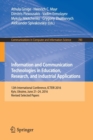 Image for Information and Communication Technologies in Education, Research, and Industrial Applications
