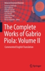 Image for The Complete Works of Gabrio Piola: Volume II