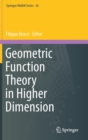 Image for Geometric Function Theory in Higher Dimension