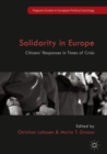 Image for Solidarity in Europe  : citizens&#39; responses in times of crisis