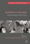 Image for Solidarity in Europe: citizens&#39; responses in times of crisis