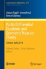 Image for Partial Differential Equations and Geometric Measure Theory : Cetraro, Italy 2014