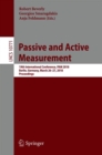 Image for Passive and active measurement  : 19th International Conference, PAM 2018, Berlin, Germany, March 26-27, 2018, proceedings