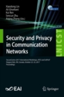 Image for Security and Privacy in Communication Networks : SecureComm 2017 International Workshops, ATCS and SePrIoT, Niagara Falls, ON, Canada, October 22–25, 2017, Proceedings