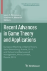 Image for Recent Advances in Game Theory and Applications