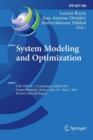 Image for System Modeling and Optimization : 27th IFIP TC 7 Conference, CSMO 2015, Sophia Antipolis, France, June 29 - July 3, 2015, Revised Selected Papers