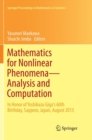 Image for Mathematics for Nonlinear Phenomena — Analysis and Computation