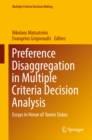 Image for Preference Disaggregation in Multiple Criteria Decision Analysis: Essays in Honor of Yannis Siskos