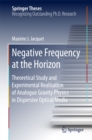 Image for Negative Frequency at the Horizon: Theoretical Study and Experimental Realisation of Analogue Gravity Physics in Dispersive Optical Media