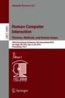 Image for Human-Computer Interaction. Theories, Methods, and Human Issues : 20th International Conference, HCI International 2018, Las Vegas, NV, USA, July 15–20, 2018, Proceedings, Part I