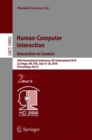 Image for Human-Computer Interaction. Interaction in Context : 20th International Conference, HCI International 2018, Las Vegas, NV, USA, July 15–20, 2018, Proceedings, Part II