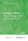 Image for Energy in Africa : Policy, Management and Sustainability