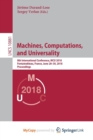 Image for Machines, Computations, and Universality