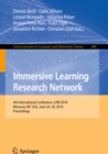 Image for Immersive learning research network: 4th International Conference, iLRN 2018, Missoula, MT, USA, June 24-29, 2018, Proceedings