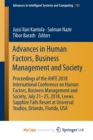 Image for Advances in Human Factors, Business Management and Society