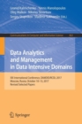 Image for Data Analytics and Management in Data Intensive Domains
