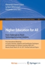 Image for Higher Education for All. From Challenges to Novel Technology-Enhanced Solutions