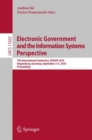 Image for Electronic Government and the Information Systems Perspective : 7th International Conference, EGOVIS 2018, Regensburg, Germany, September 3–5, 2018, Proceedings