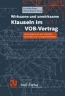 Image for Wirksame und unwirksame Klauseln im VOB-Vertrag: Nachschlagewerk zum Aufstellen und Prufen von Vertragsbedingungen