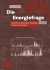 Image for Die Energiefrage: Bedarf Und Potentiale, Nutzung, Risiken Und Kosten