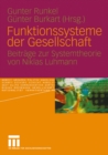 Image for Funktionssysteme der Gesellschaft: Beitrage zur Systemtheorie von Niklas Luhmann