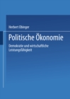 Image for Politische Okonomie: Demokratie und wirtschaftliche Leistungsfahigkeit