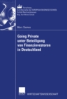 Image for Going Private unter Beteiligung von Finanzinvestoren in Deutschland