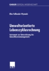 Image for Umweltorientierte Lebenszyklusrechnung: Instrument Zur Unterstutzung Des Umweltkostenmanagements