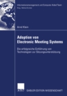 Image for Adoption Von Electronic Meeting Systems: Die Erfolgreiche Einfuhrung Von Technologien Zur Sitzungsunterstutzung
