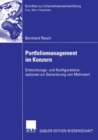 Image for Portfoliomanagement Im Konzern: Entwicklungs- Und Konfigurationsoptionen Zur Generierung Von Mehrwert