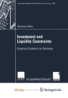 Image for Investment and Liquidity Constraints : Empirical Evidence for Germany