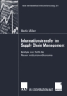 Image for Informationstransfer im Supply Chain Management: Analyse aus Sicht der Neuen Institutionenokonomie
