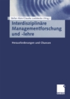 Image for Interdisziplinare Managementforschung Und -lehre: Herausforderungen Und Chancen