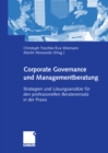 Image for Corporate Governance Und Managementberatung: Strategien Und Losungsansatze Fur Den Professionellen Beratereinsatz in Der Praxis
