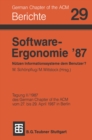 Image for Software-Ergonomie &#39;87 Nutzen Informationssysteme dem Benutzer?