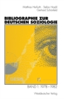 Image for Bibliographie zur deutschen Soziologie: Band 1: 1978-1982.