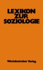 Image for Lexikon zur Soziologie