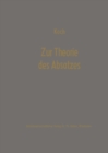 Image for Zur Theorie des Absatzes: Erich Gutenberg zum 75. Geburtstag