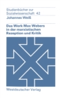 Image for Das Werk Max Webers in der marxistischen Rezeption und Kritik