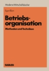 Image for Betriebsorganisation: Methoden Und Techniken