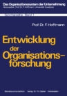 Image for Entwicklung Der Organisationsforschung