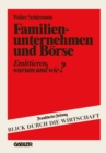 Image for Familienunternehmen und Borse: Emittieren - warum und wie?
