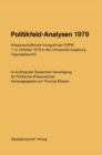 Image for Politikfeld-Analysen 1979: Wissenschaftlicher Kongre der DVPW 1.-5. Oktober 1979 in der Universitat Augsburg