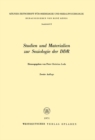 Image for Studien und Materialien zur Soziologie der DDR