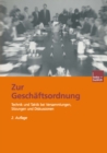 Image for Zur Geschaftsordnung: Technik und Taktik bei Versammlungen, Sitzungen und Diskussionen