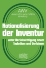 Image for Rationalisierung der Inventur unter Berucksichtigung neuer Techniken und Verfahren.