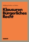 Image for Klausuren Burgerliches Recht: Ubungen Im Bgb Und Hgb